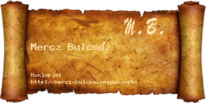 Mercz Bulcsú névjegykártya