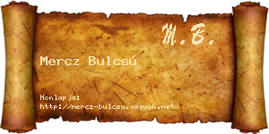 Mercz Bulcsú névjegykártya